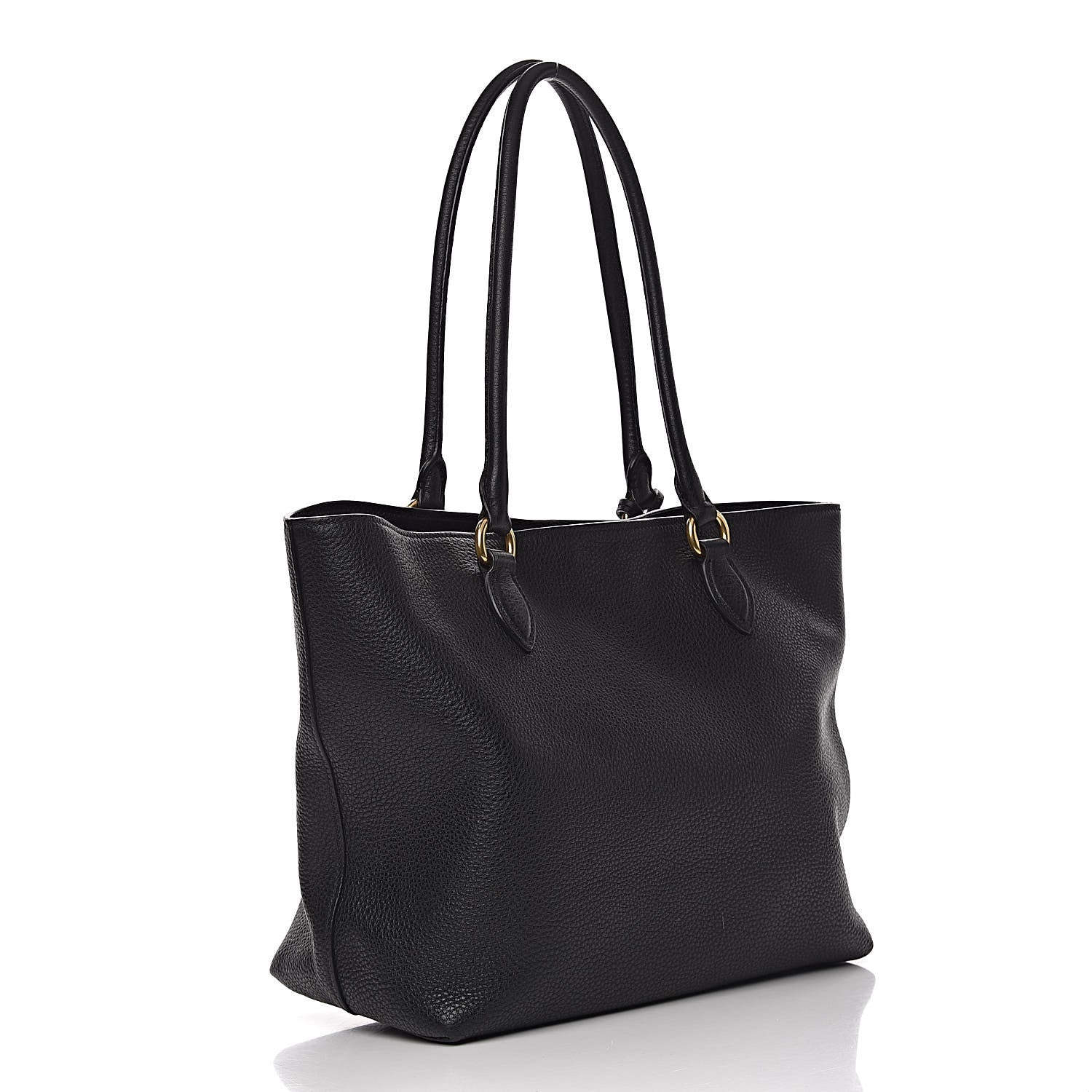 Prada Vitello Daino Shoulder Bag Black 3 of 10