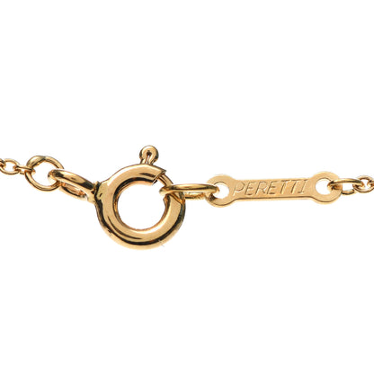 Tiffany 18K Yellow Gold Diamond Elsa Peretti Bean Pendant Necklace 5 of 5