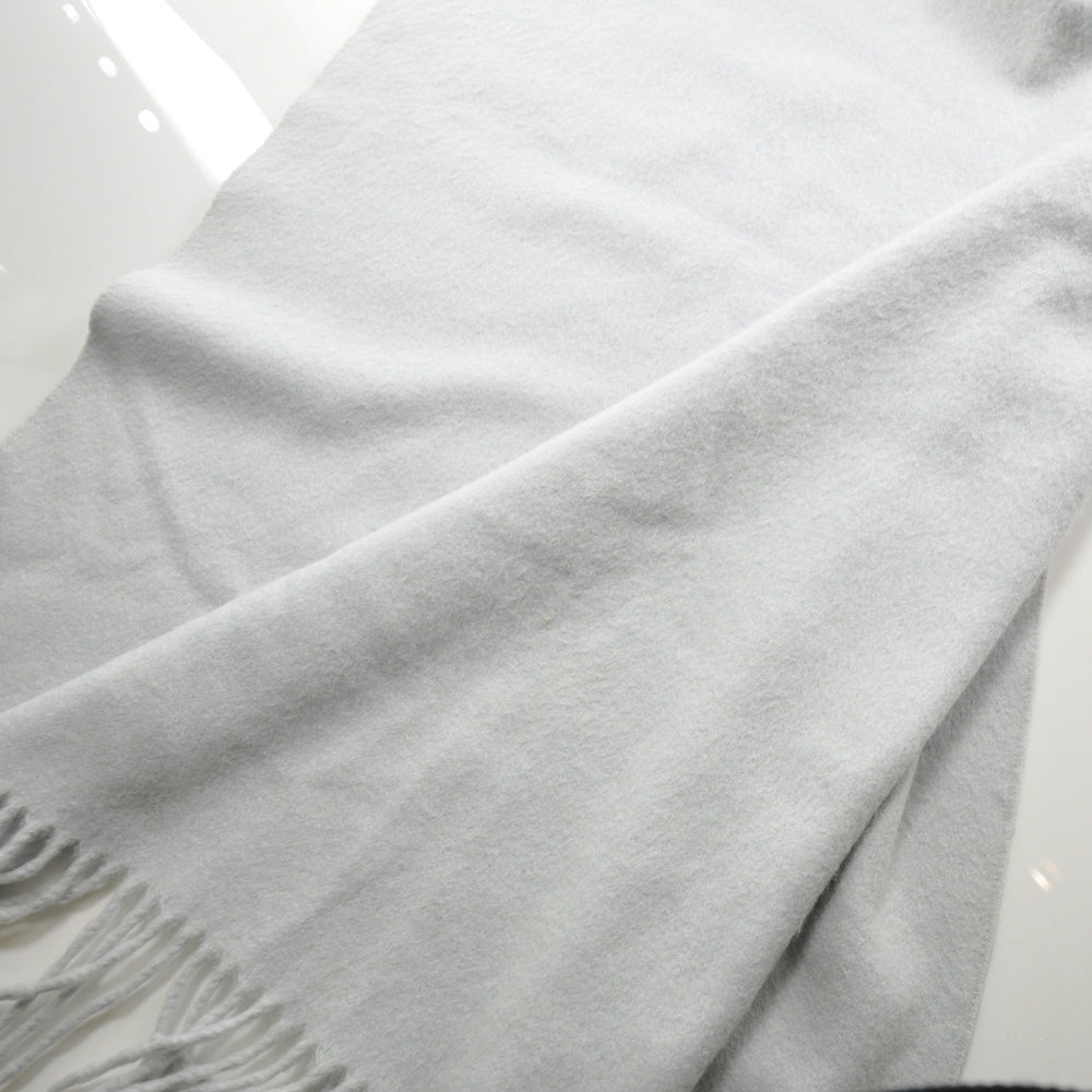 Hermes Cashmere Fringe Scarf Bleu 3 of 4