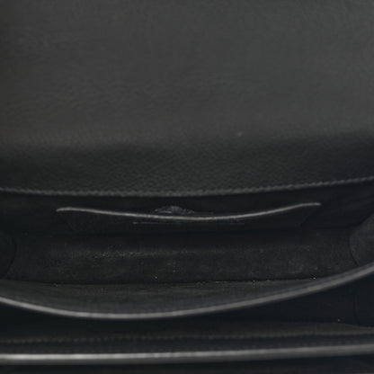 Saint Laurent Grained Calfskin Medium Monogram Sunset Satchel Black 5 of 13