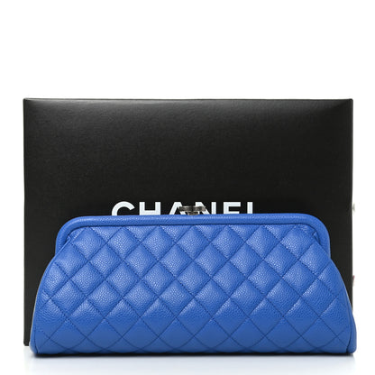 Chanel Caviar Quilted Timeless Clutch Blue 8 of 8