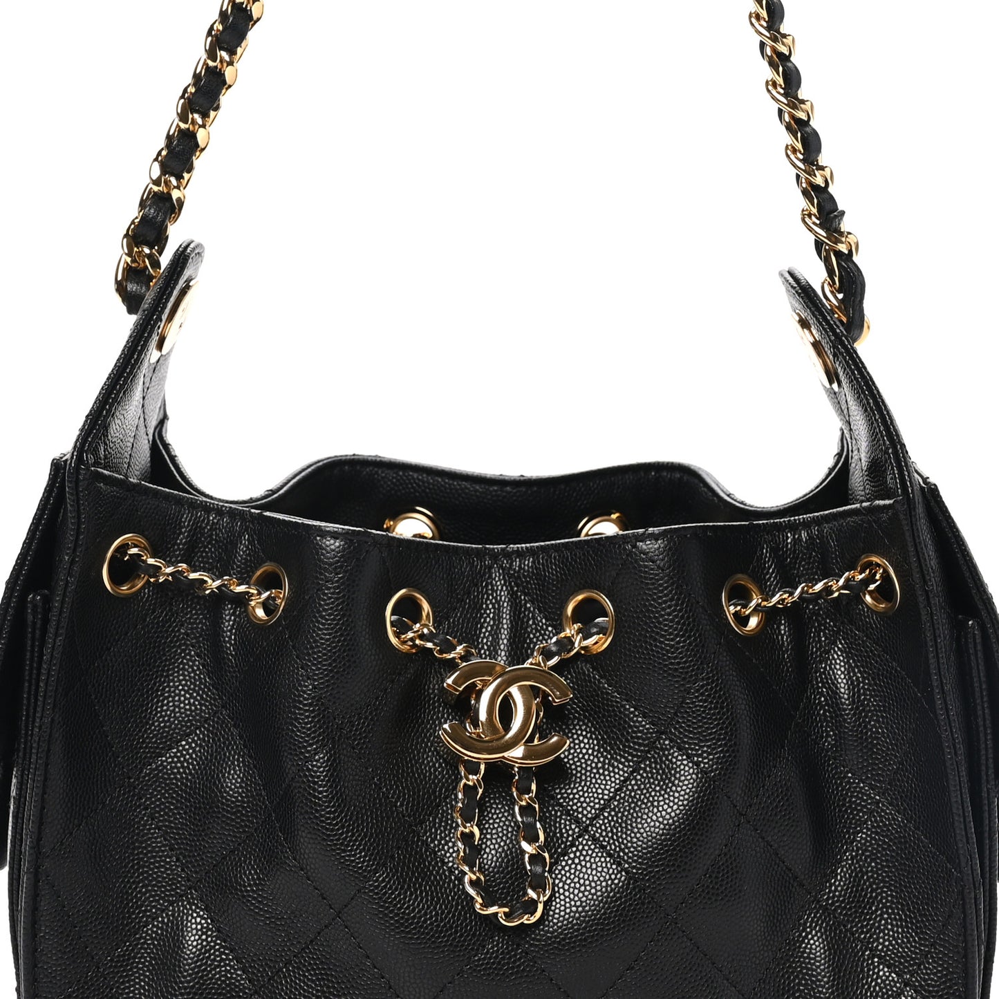 Caviar Quilted Mini Chanel 25 Handbag Black