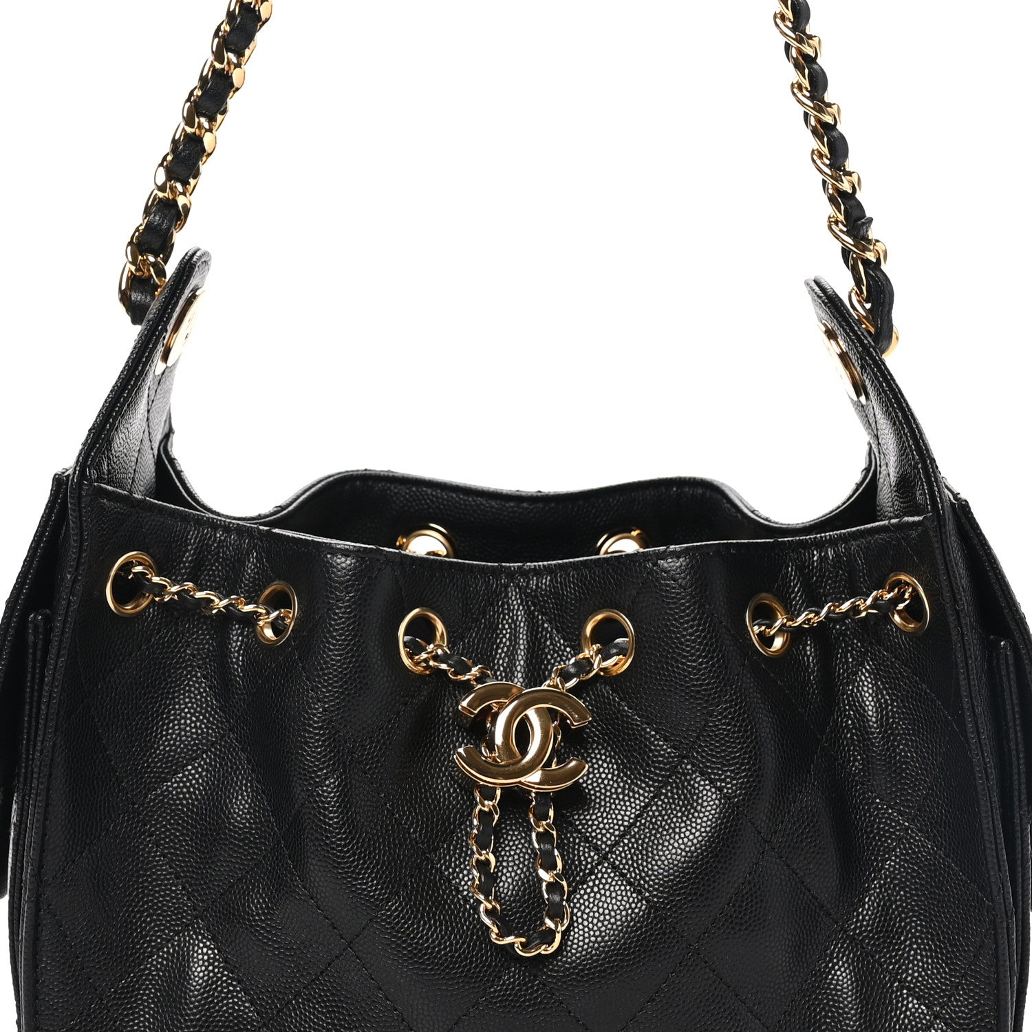 Chanel Caviar Quilted Mini Chanel 25 Handbag Black 7 of 10