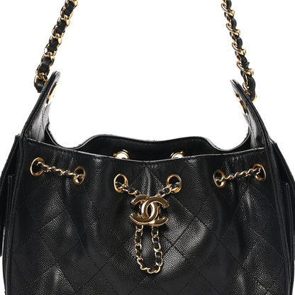 Chanel Caviar Quilted Mini Chanel 25 Handbag Black 7 of 10