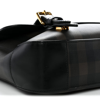 Burberry Smoked Check Medium Hendley Messenger Bag Black 9 of 10