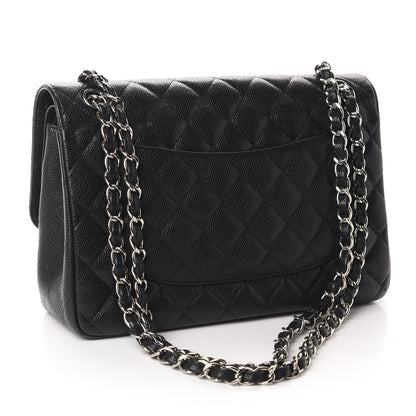 Chanel Caviar Quilted Jumbo Double Flap Black 3 of 11