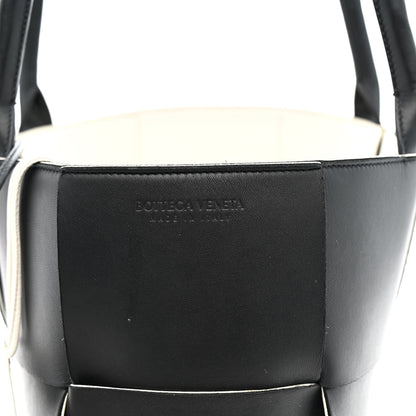 Bottega Veneta Nappa Maxi Intrecciato Small Arco Tote Black White 7 of 14