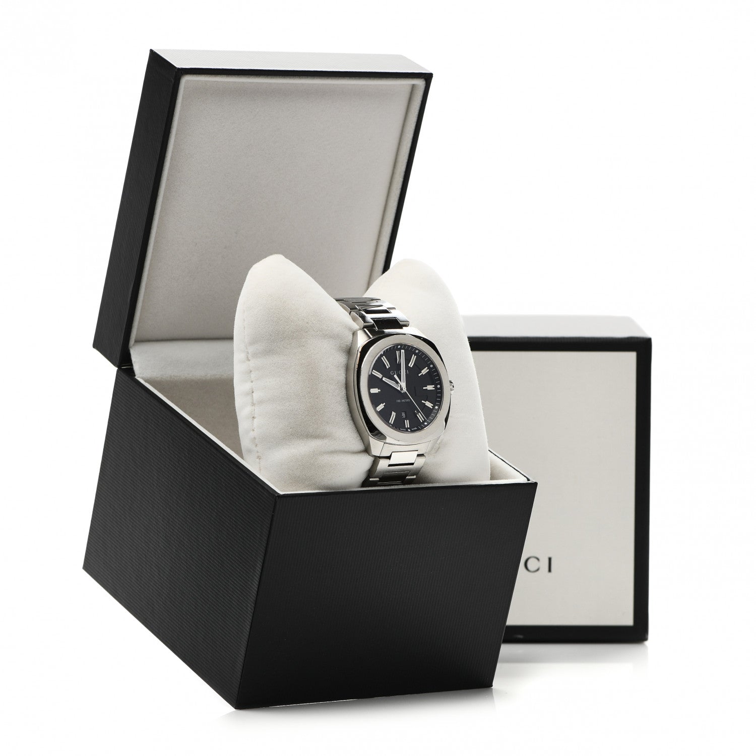 Gucci Stainless Steel 40mm GG2570 Quartz Watch Black 7 of 7