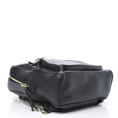 Gucci Pebbled Calfskin Soho Chain Backpack Black 3 of 11