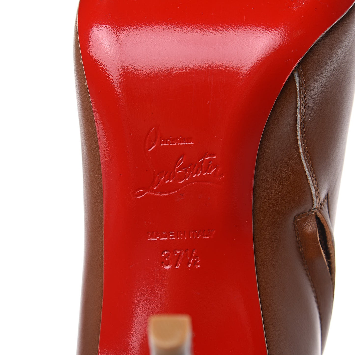 Calfskin Belle 85 Ankle Boots 37.5 Brown