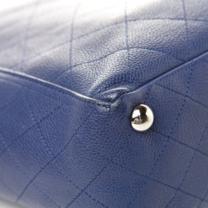Chanel Grained Calfskin CC Pocket Tote Navy Blue 12 of 18