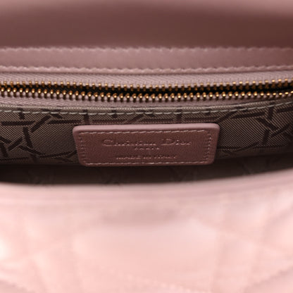 Christian Dior Metallic Lambskin Cannage Mini Lady Dior Lotus 6 of 9