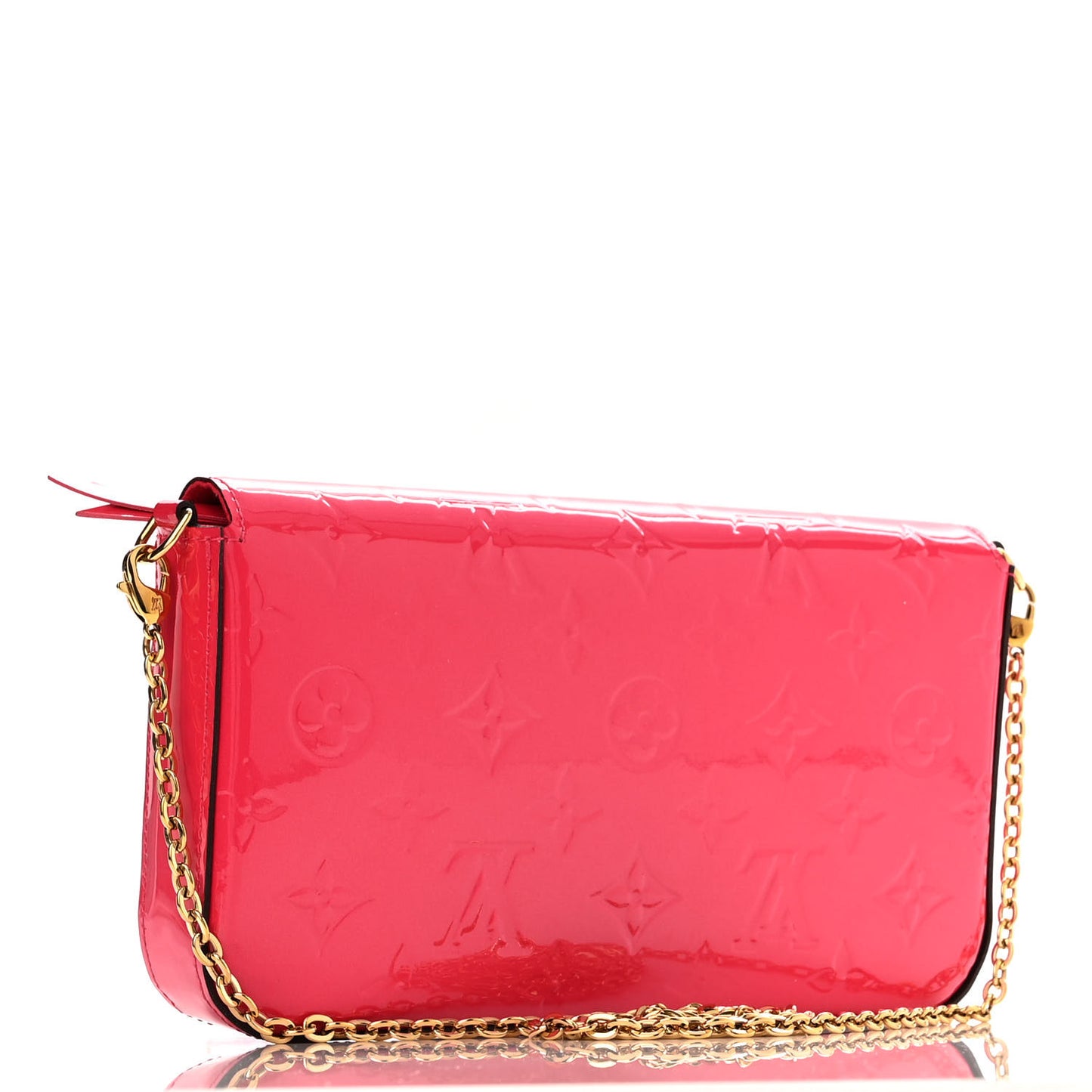 Vernis Felicie Pochette Chain Wallet Hot Pink