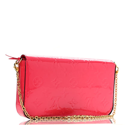 Louis Vuitton Vernis Felicie Pochette Chain Wallet Hot Pink 4 of 20