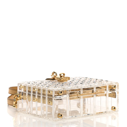 Dolce & Gabbana Plexiglass Bohemia Box Bag Gold 4 of 13