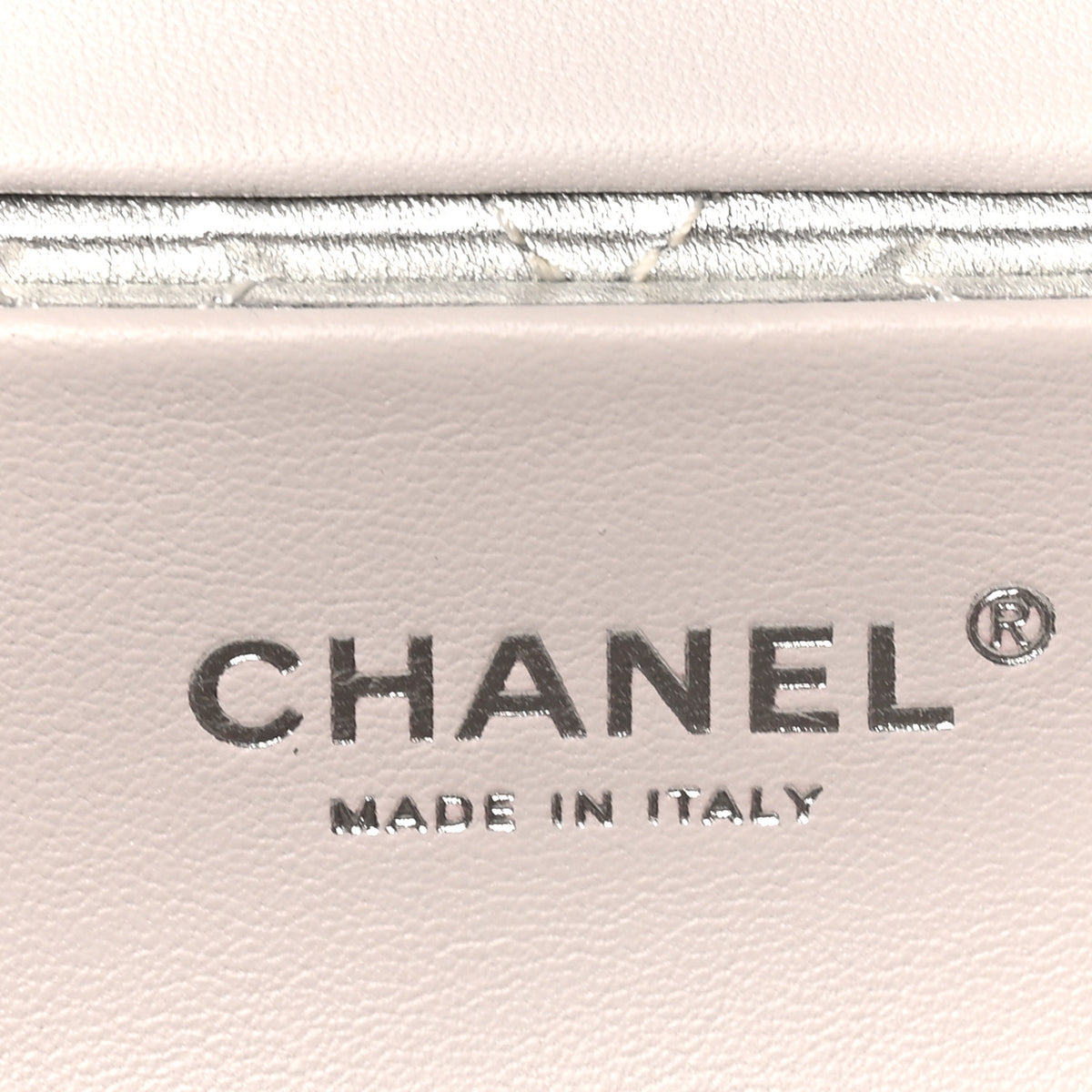 Metallic Lambskin Quilted Barrel Crossbody Bag Silver