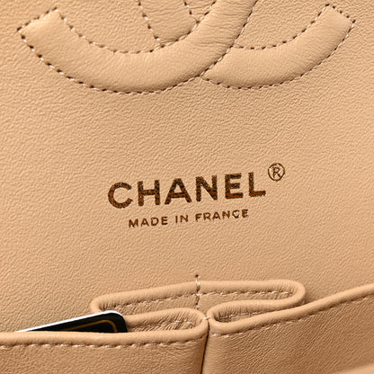 Chanel Caviar Quilted Medium Double Flap Beige 6 of 10