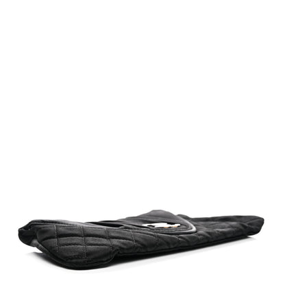 Chanel Satin Quilted Flap Clutch Black 4 of 8