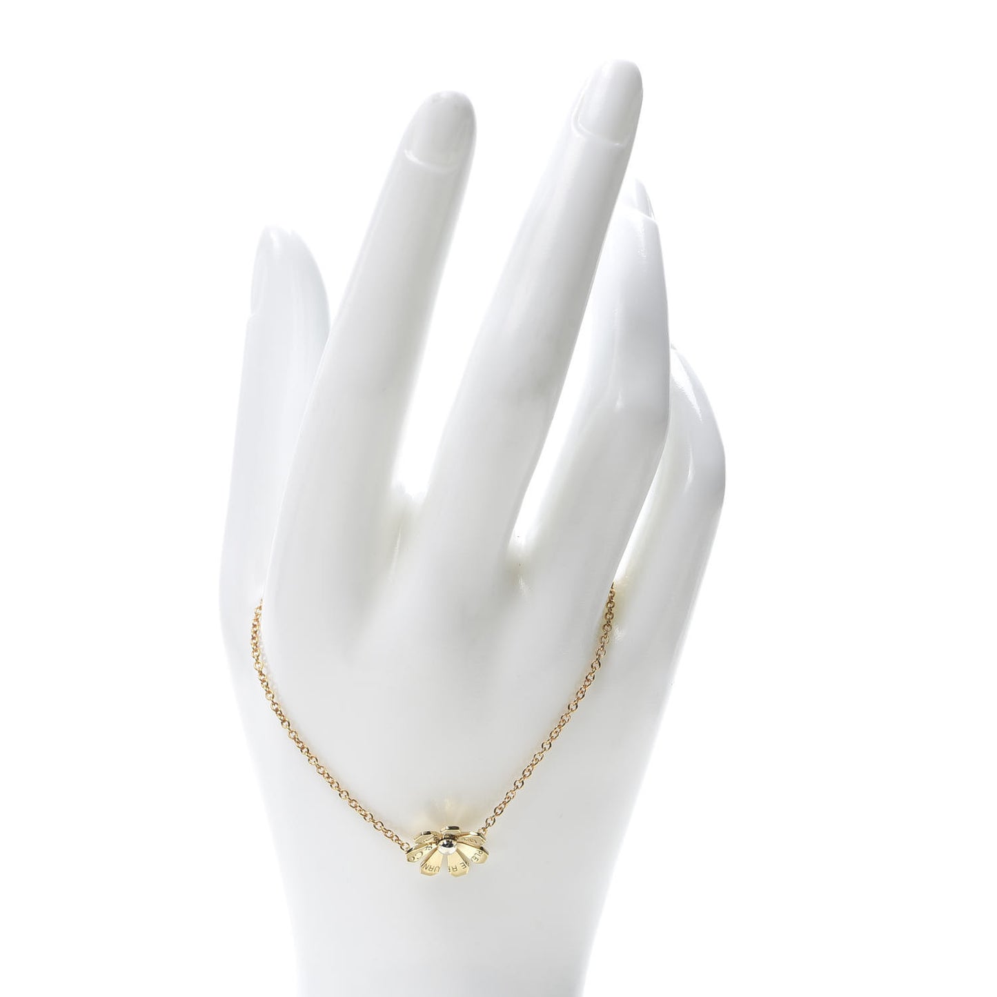 18K Yellow Gold Sterling Silver Return to Daisy Chain Bracelet