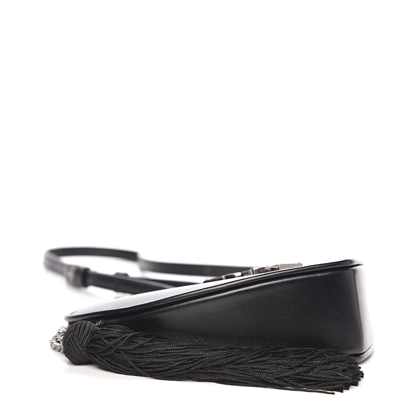 Calfskin Heart Monogram Crossbody Black