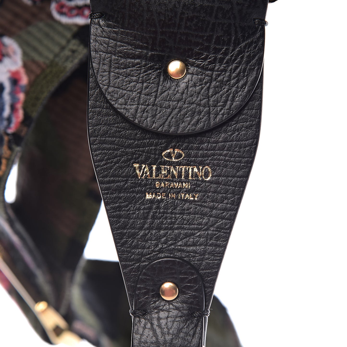 Canvas Camubutterfly Rockstud Guitar Strap Multicolor