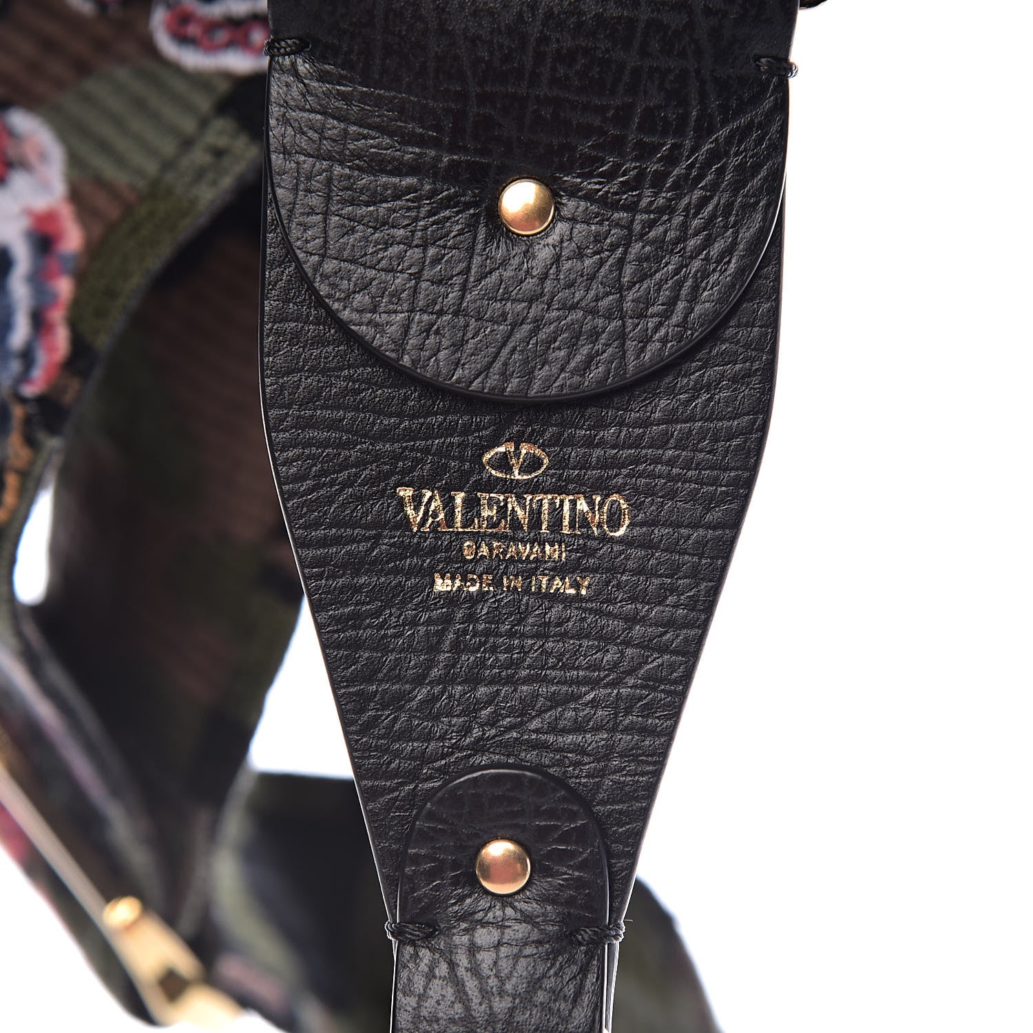 Valentino Garavani Canvas Camubutterfly Rockstud Guitar Strap Multicolor 3 of 4