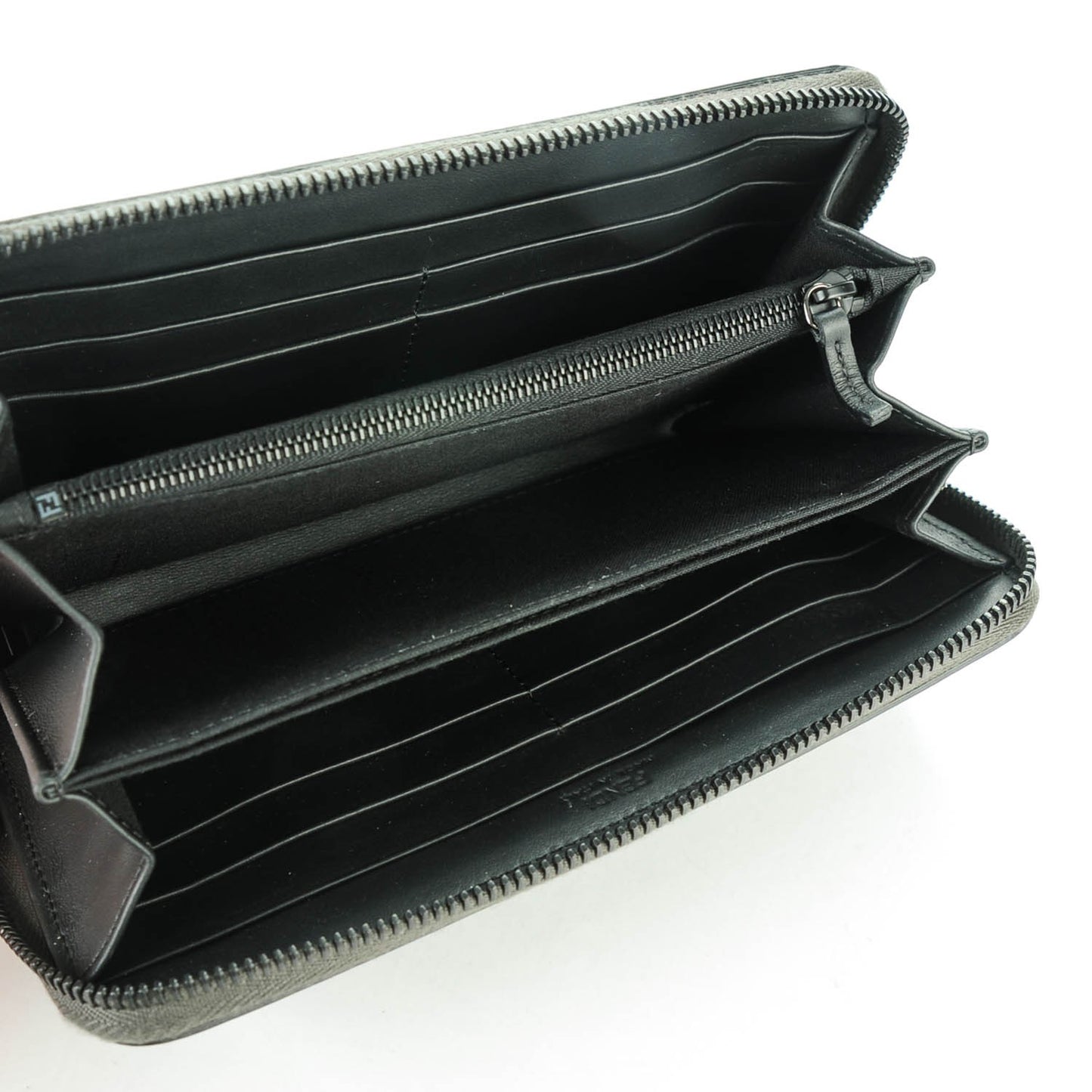 Vitello Elite Monster Bag Bug Zip Around Wallet Asphalt