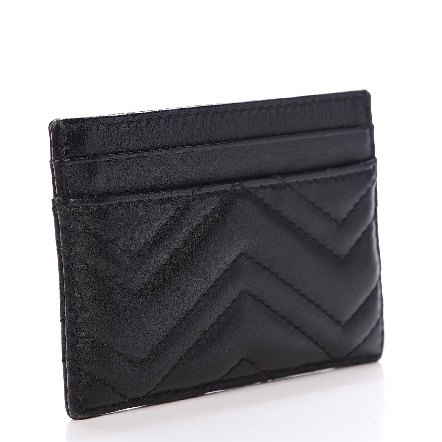 Gucci Calfskin Matelasse GG Marmont Card Holder Black 2 of 7