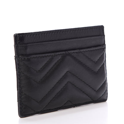 Gucci Calfskin Matelasse GG Marmont Card Holder Black 2 of 7