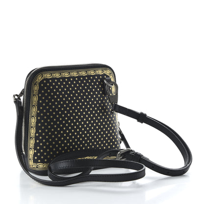 Gucci X SEGA Calfskin GUCCY Stars Mini Dome Shoulder Bag Black Gold 2 of 9