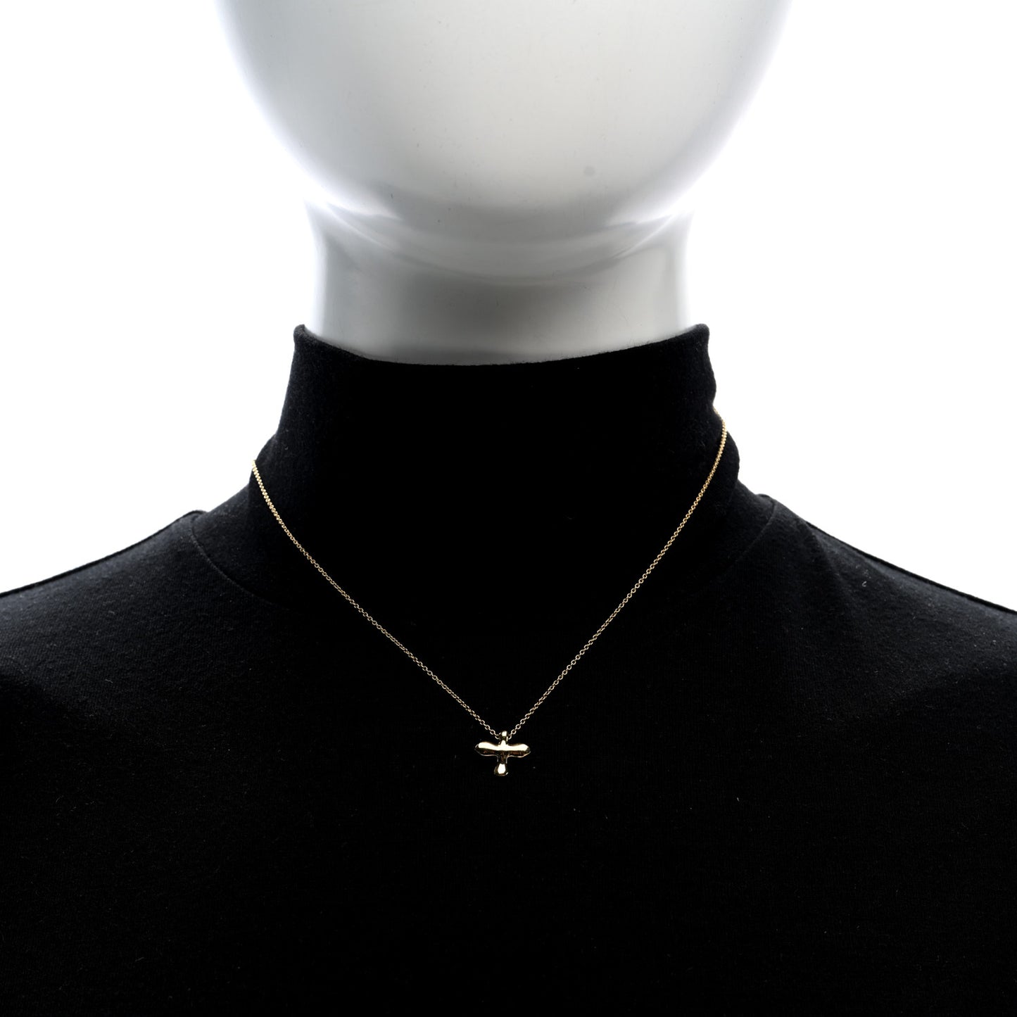 18K Yellow Gold Dove Pendant Necklace