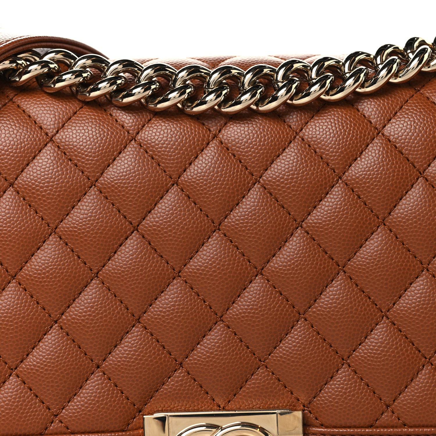Chanel Caviar Quilted Medium Boy Flap Brown 8 of 10