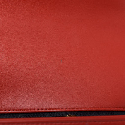 Chanel Lambskin Embossed New Medium Boy Cube Flap Red 8 of 21