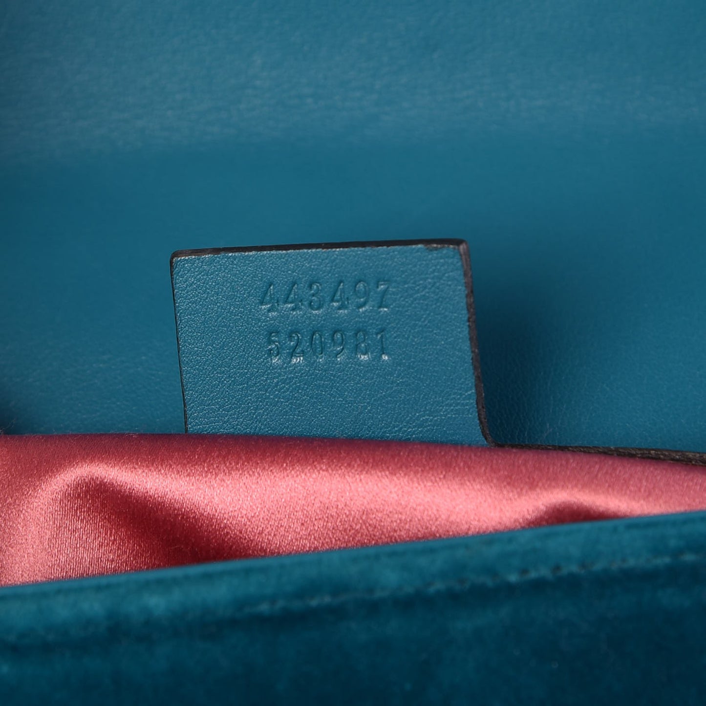 Velvet Matelasse Small GG Marmont Shoulder Bag Pavone Cyan