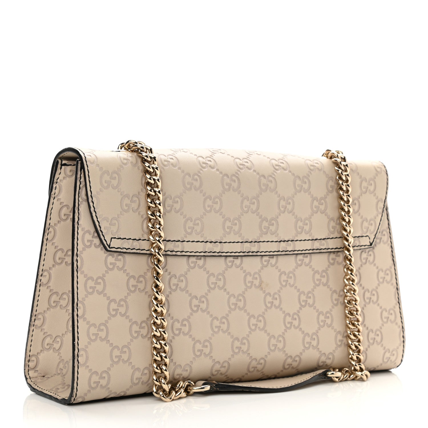 Gucci Guccissima Signature Medium Emily Chain Shoulder Bag Mystic White 3 of 12