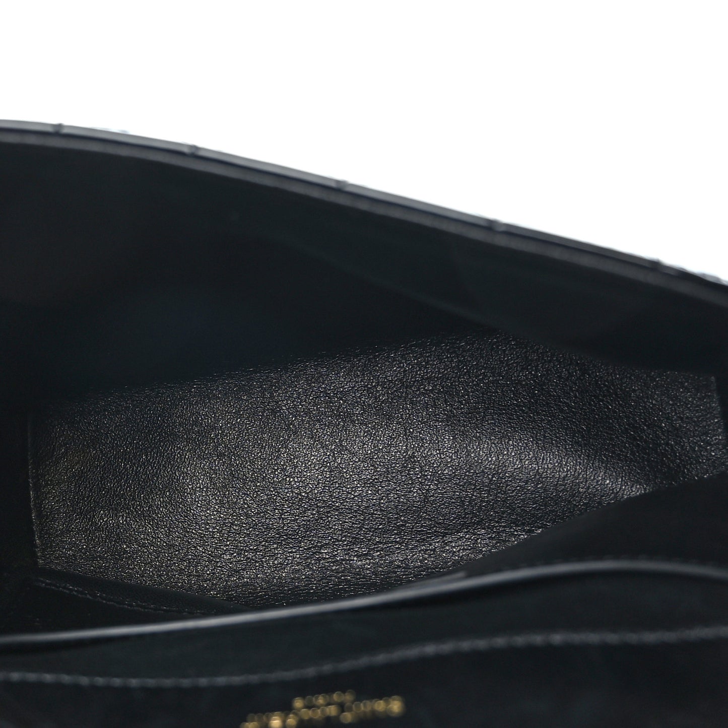 Patent Calfskin Matelasse Monogram Medium Vicky Chain Bag Black