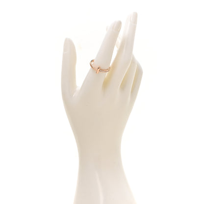 Tiffany 18K Rose Gold Diamond 2.5mm T T1 Ring 54 7 2 of 5