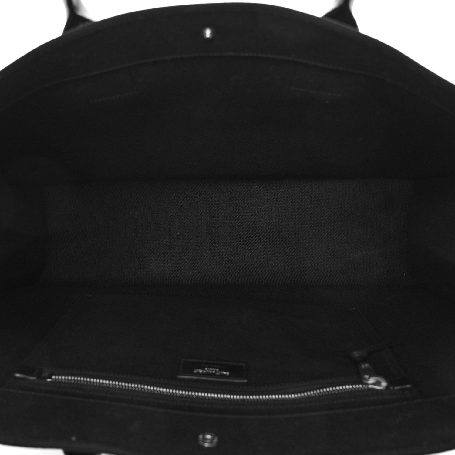 Saint Laurent Linen Calfskin Rive Gauche Tote Black 6 of 9
