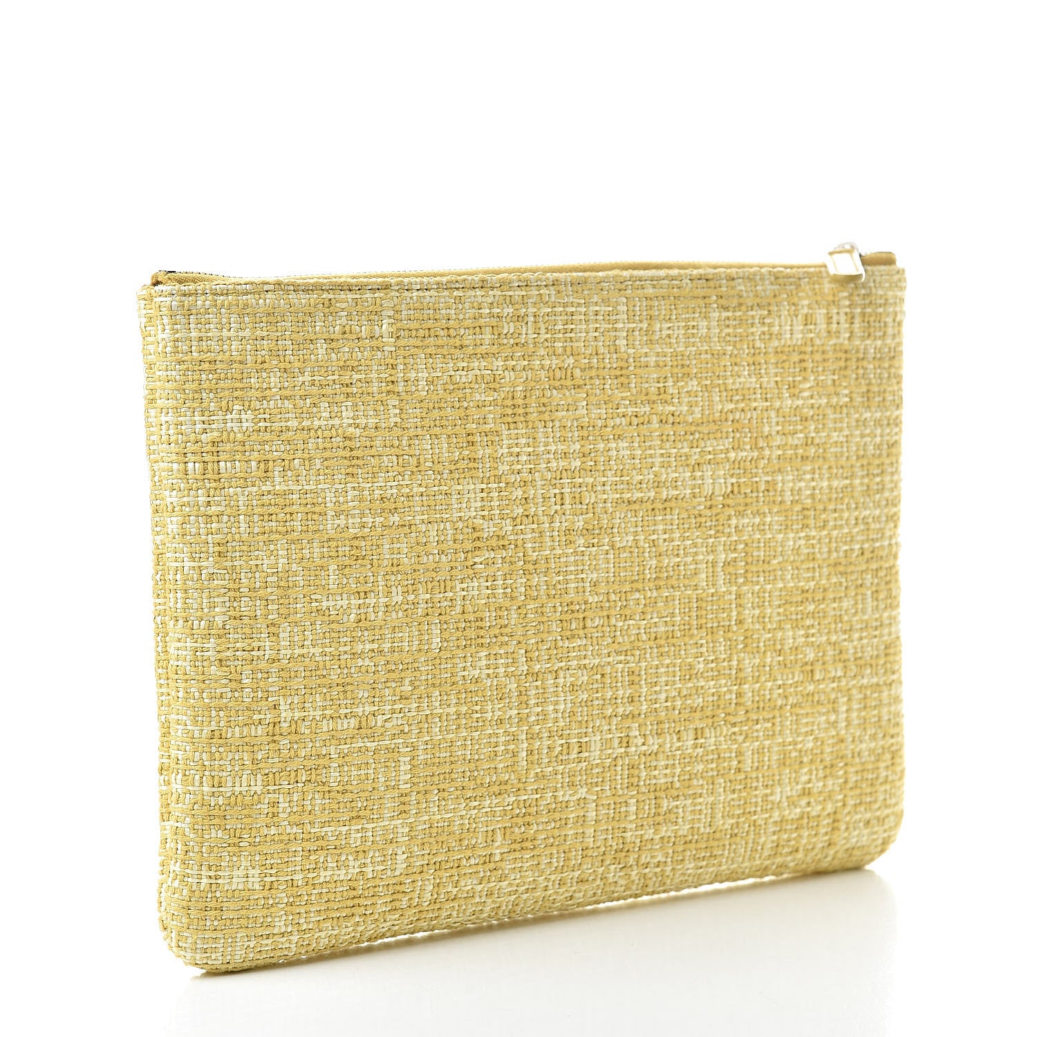 Chanel Canvas Medium Deauville Pouch Yellow 3 of 7
