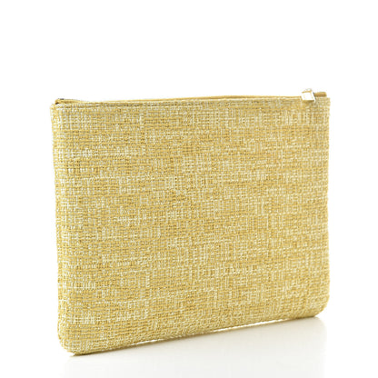 Chanel Canvas Medium Deauville Pouch Yellow 3 of 7