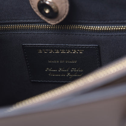 Burberry Grainy Calfskin House Check Medium Banner Tote Tan 7 of 11