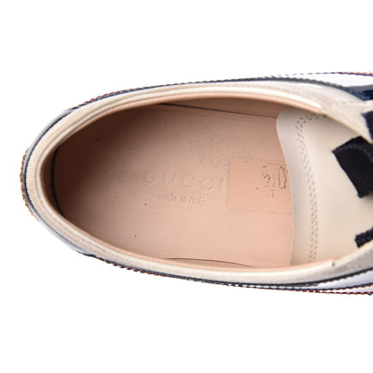 Gucci Patent Calfskin Womens Web Falacer Sneakers 36 White 7 of 13