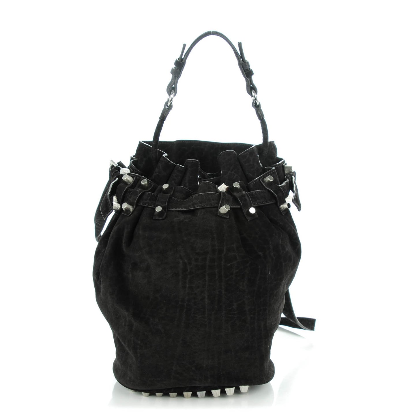 Suede Diego Bucket Bag Espresso