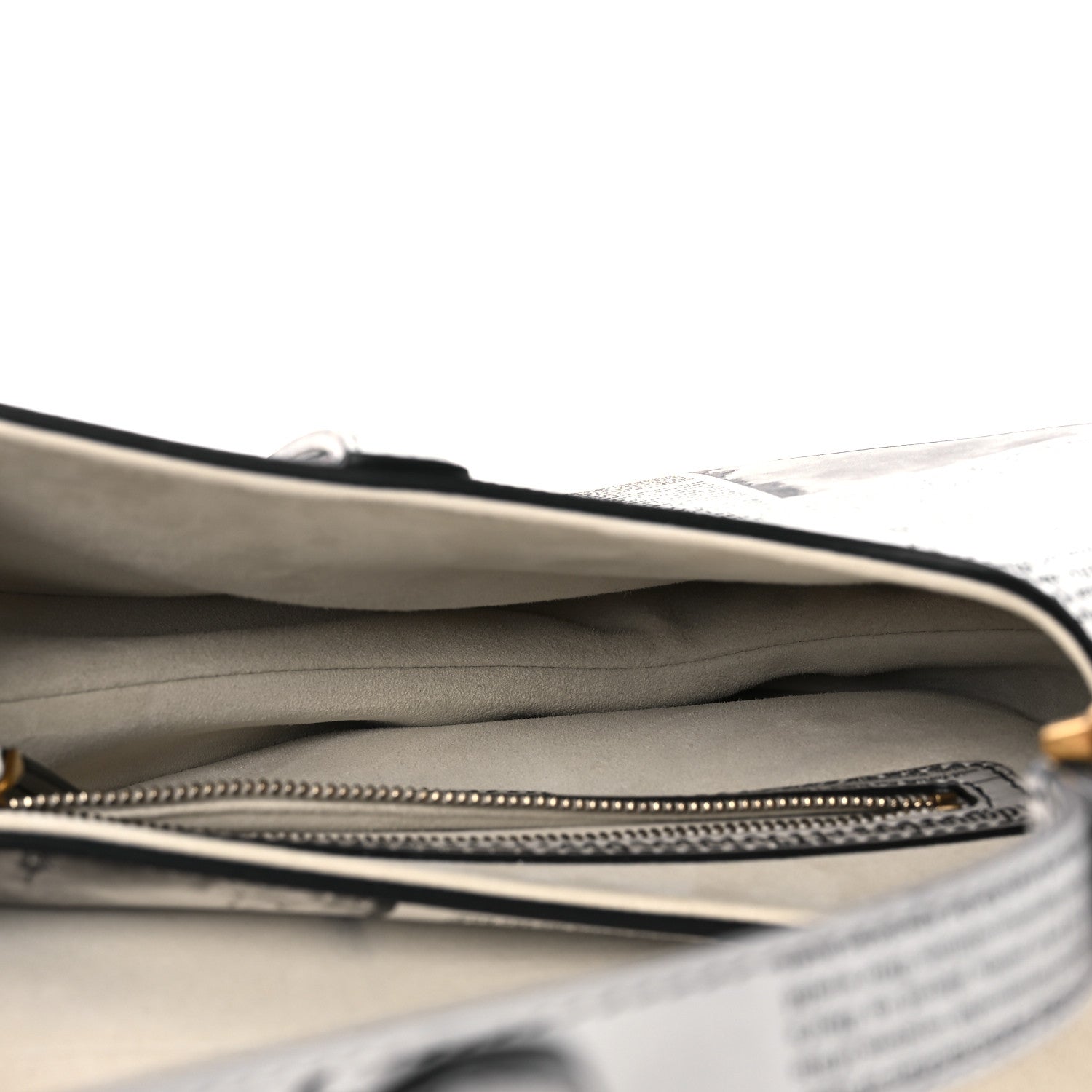 Christian Dior Calfskin Newspaper Printed Saddle Bag With Strap Black White 5 of 11