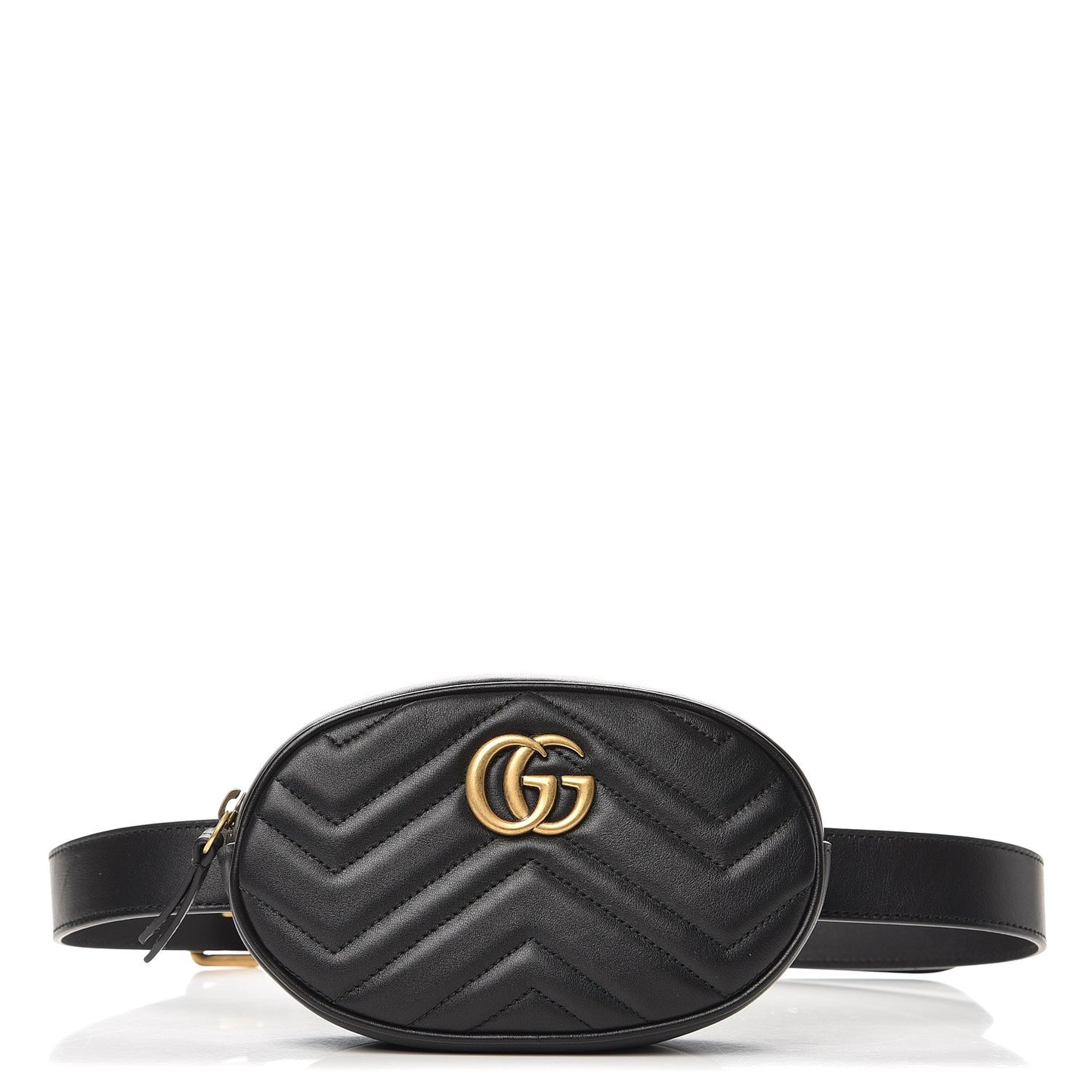 Calfskin Matelasse GG Marmont Belt Bag 95 38 Black