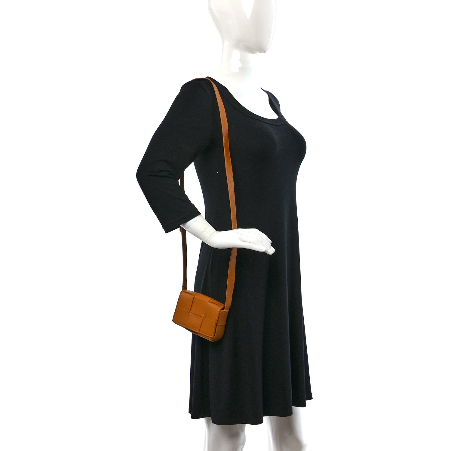 Bottega Veneta Lambskin Maxi Intrecciato Extra Mini Cassette Crossbody Bag Acorn 2 of 9