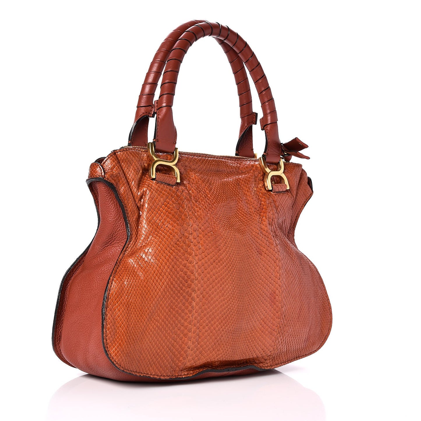 Python Calfskin Medium Marcie Satchel