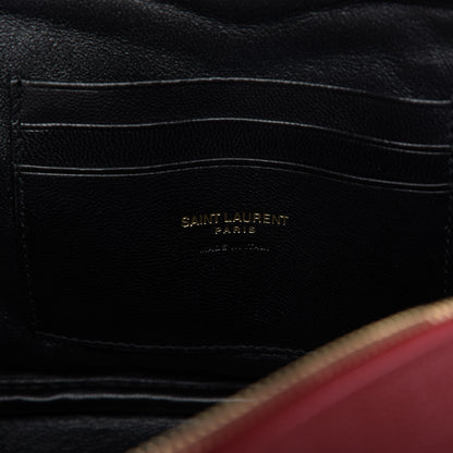 Saint Laurent Grain De Poudre Matelasse Monogram Mini Lou Camera Bag Eros Red 8 of 9