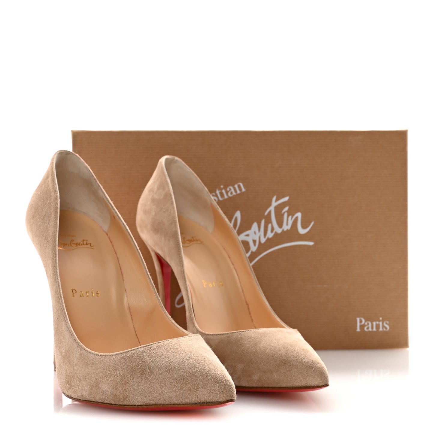 Veau Velours Pigalle Follies 100 Pumps 38 Nocciola