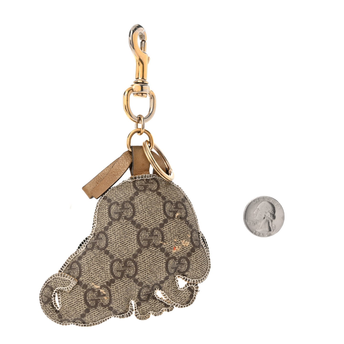 GG Supreme Monogram Sam Dog Key Charm